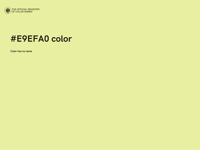 #E9EFA0 color image