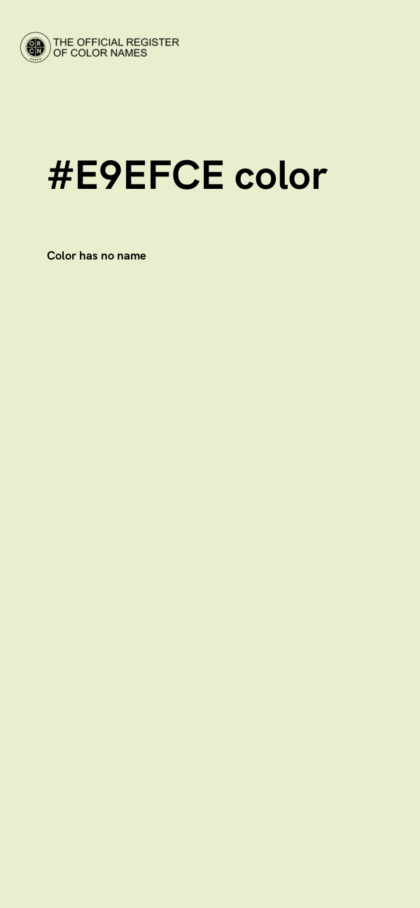 #E9EFCE color image