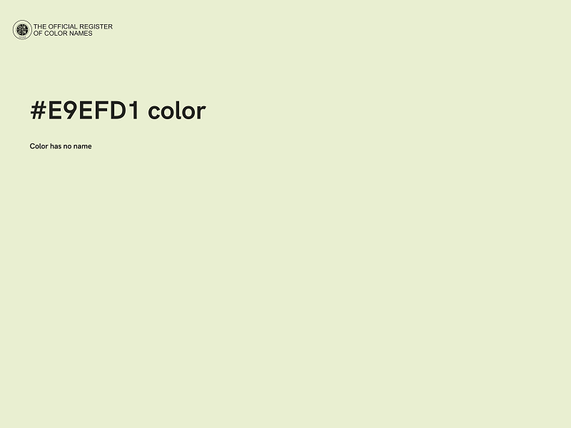 #E9EFD1 color image