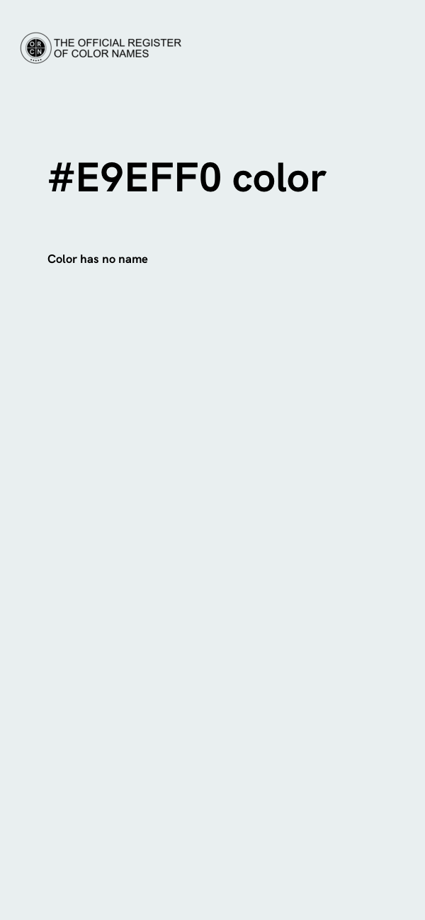 #E9EFF0 color image