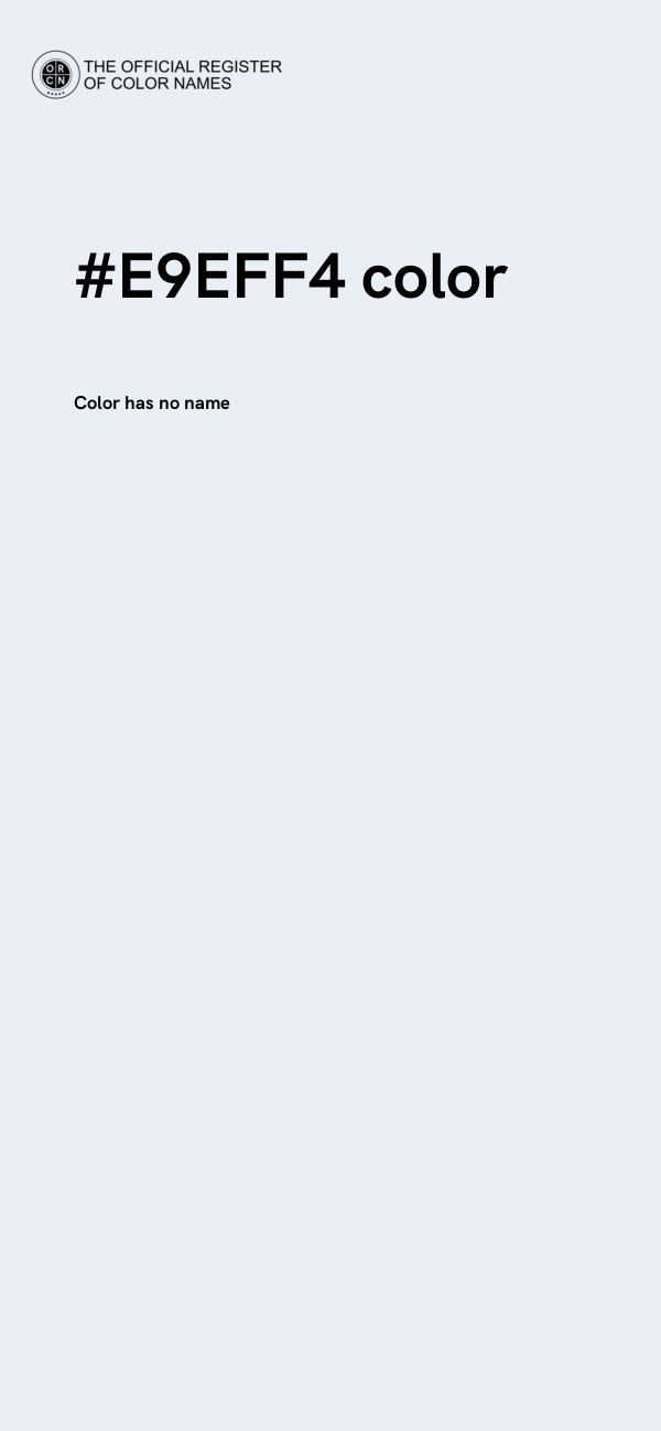 #E9EFF4 color image