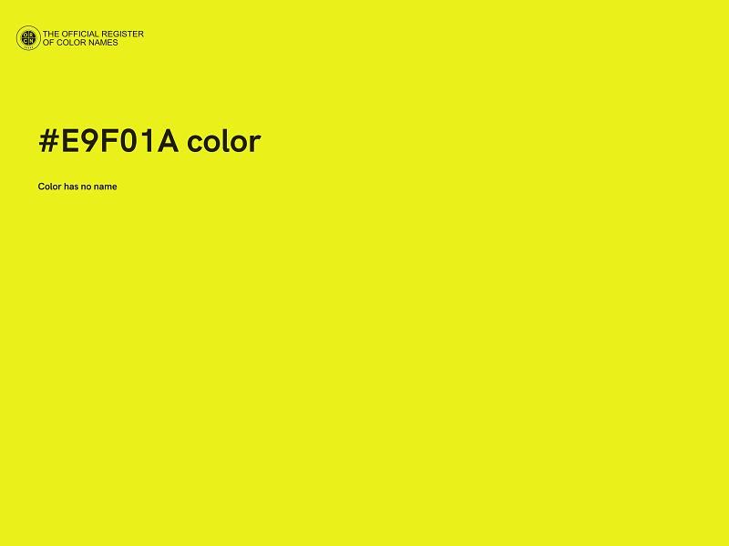 #E9F01A color image