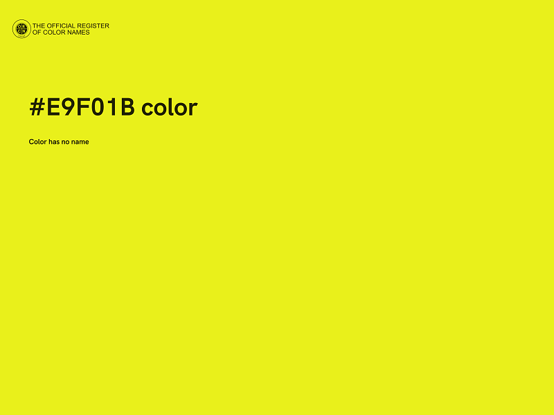 #E9F01B color image