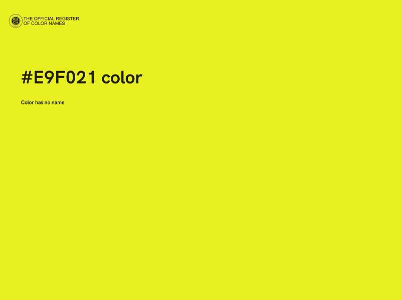 #E9F021 color image