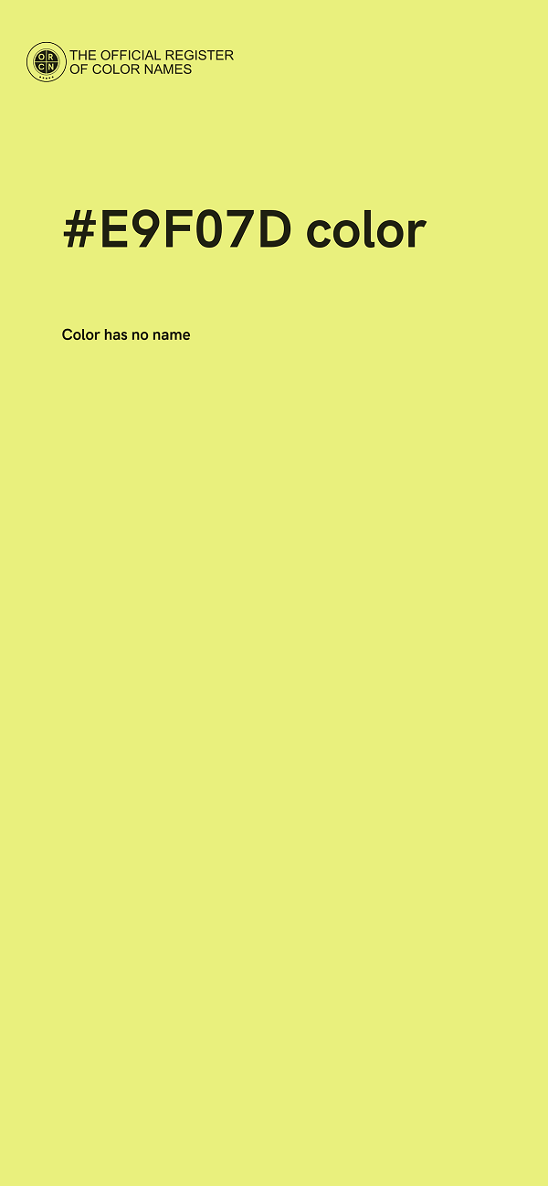 #E9F07D color image