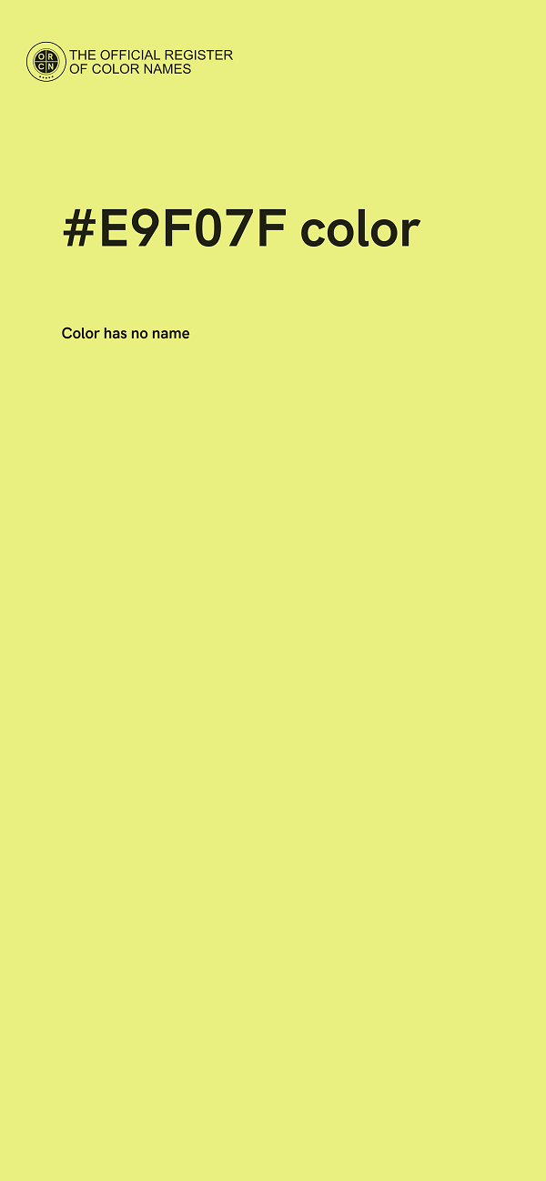 #E9F07F color image