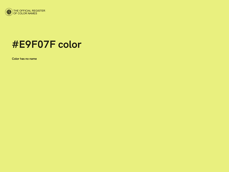 #E9F07F color image
