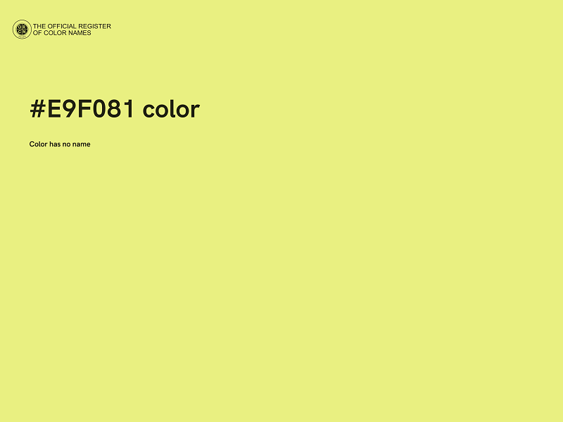 #E9F081 color image
