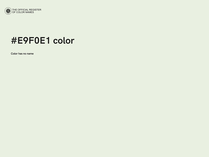 #E9F0E1 color image