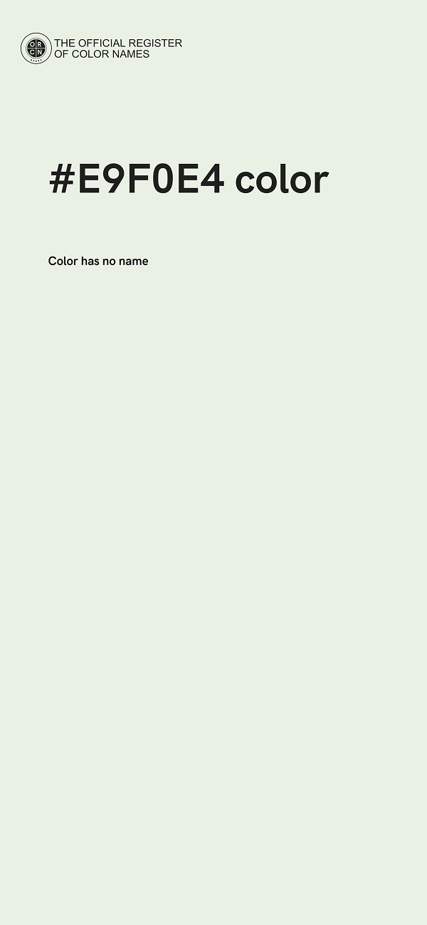 #E9F0E4 color image