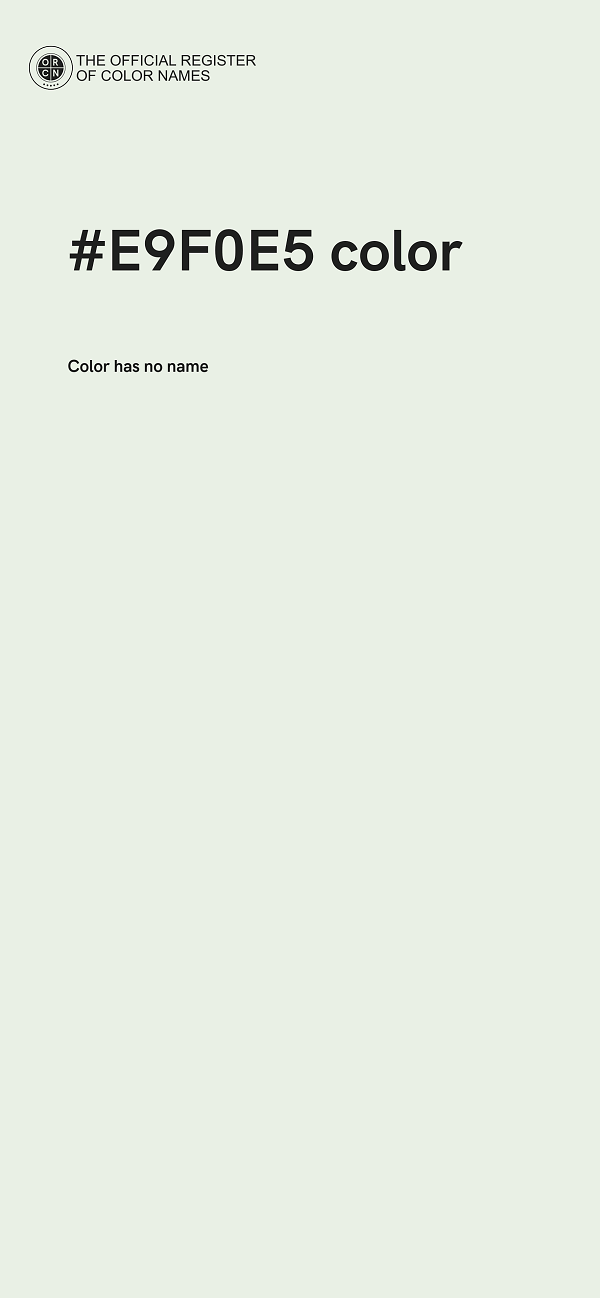 #E9F0E5 color image