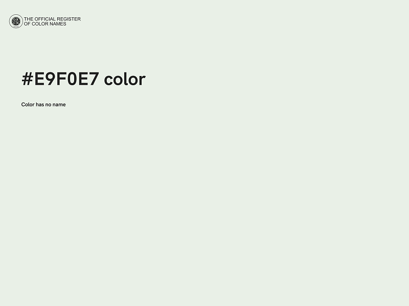 #E9F0E7 color image