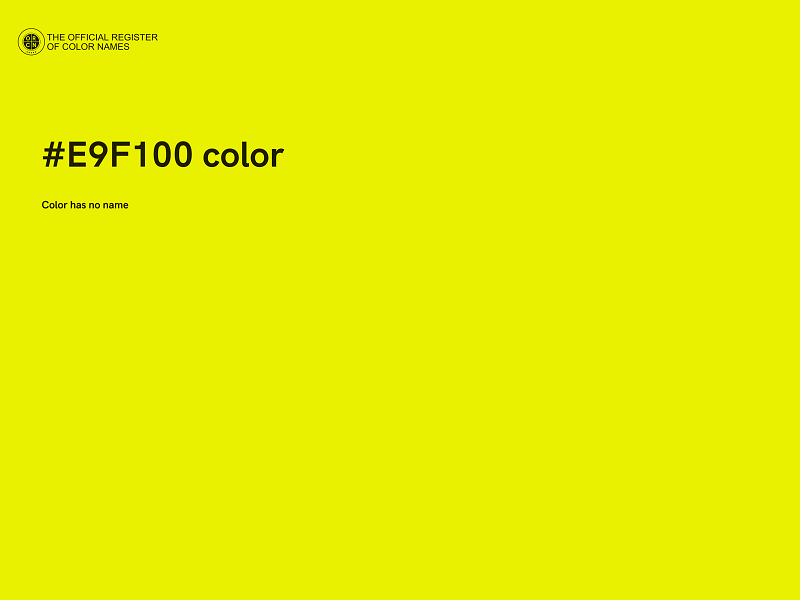 #E9F100 color image