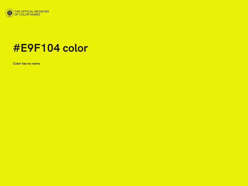 #E9F104 color image