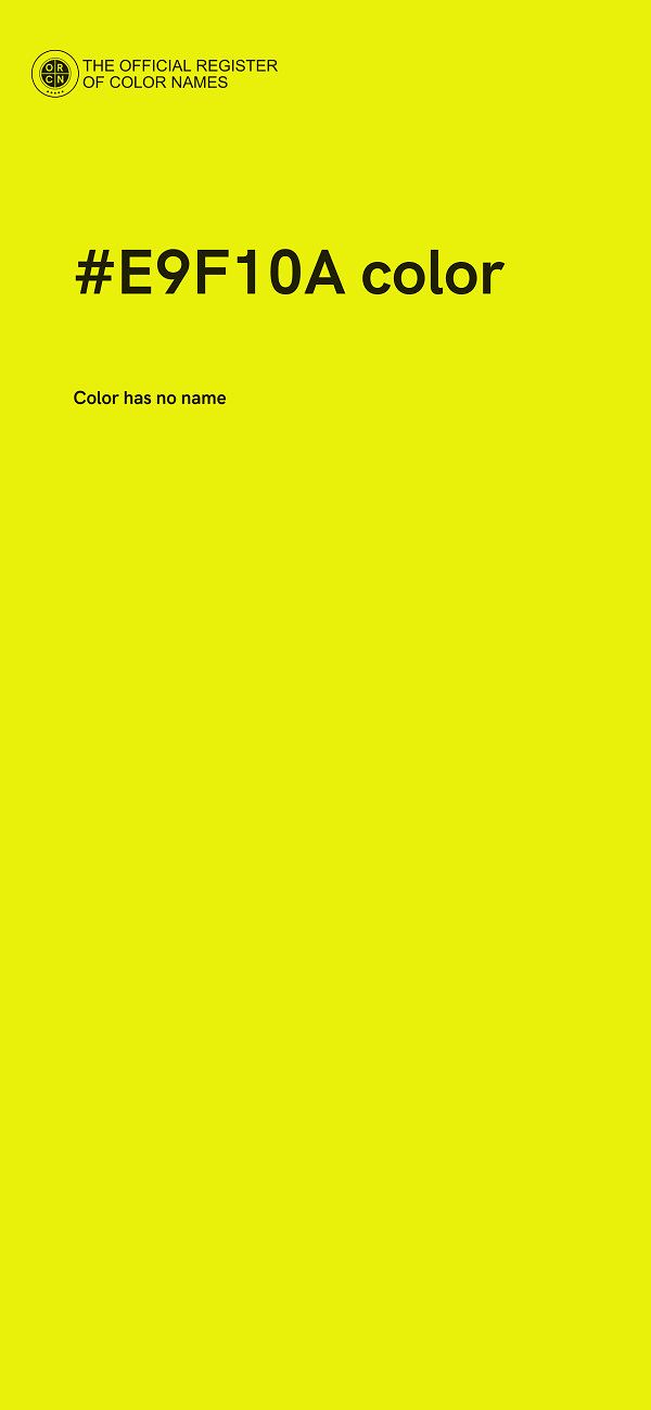 #E9F10A color image