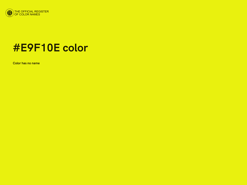 #E9F10E color image