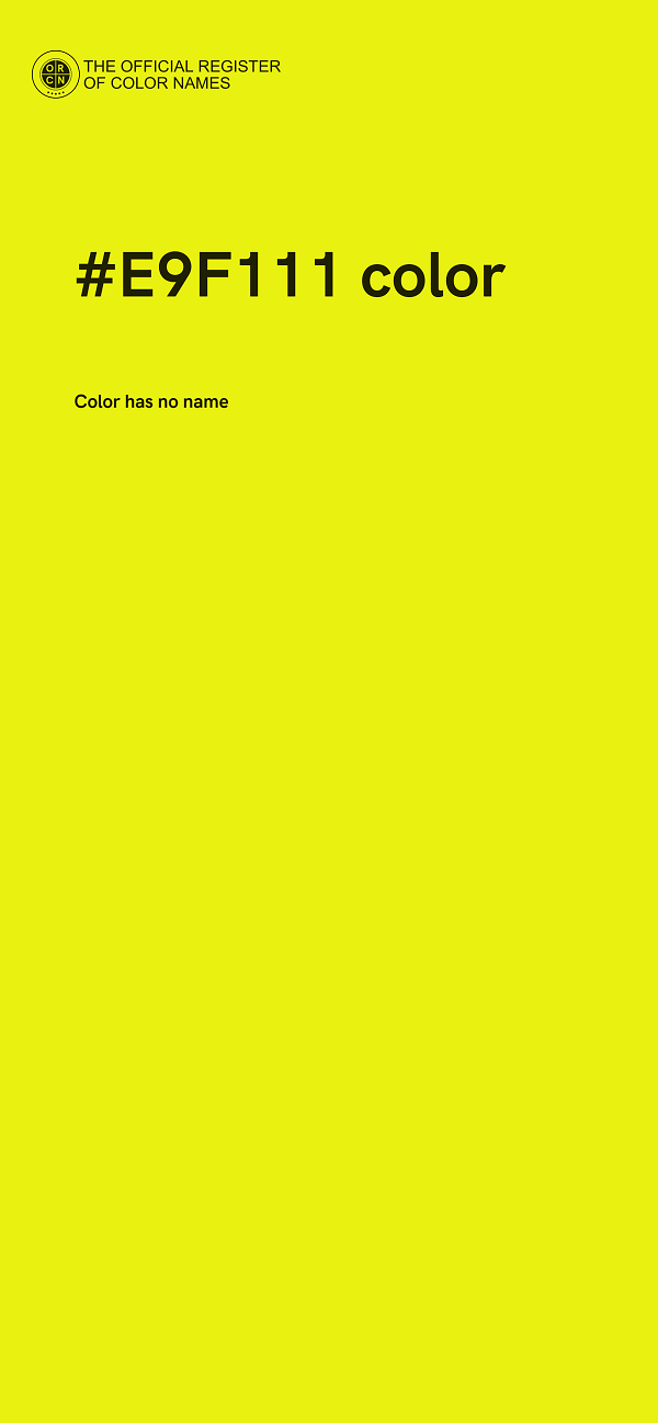 #E9F111 color image