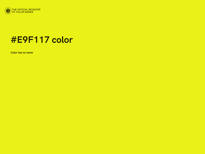 #E9F117 color image