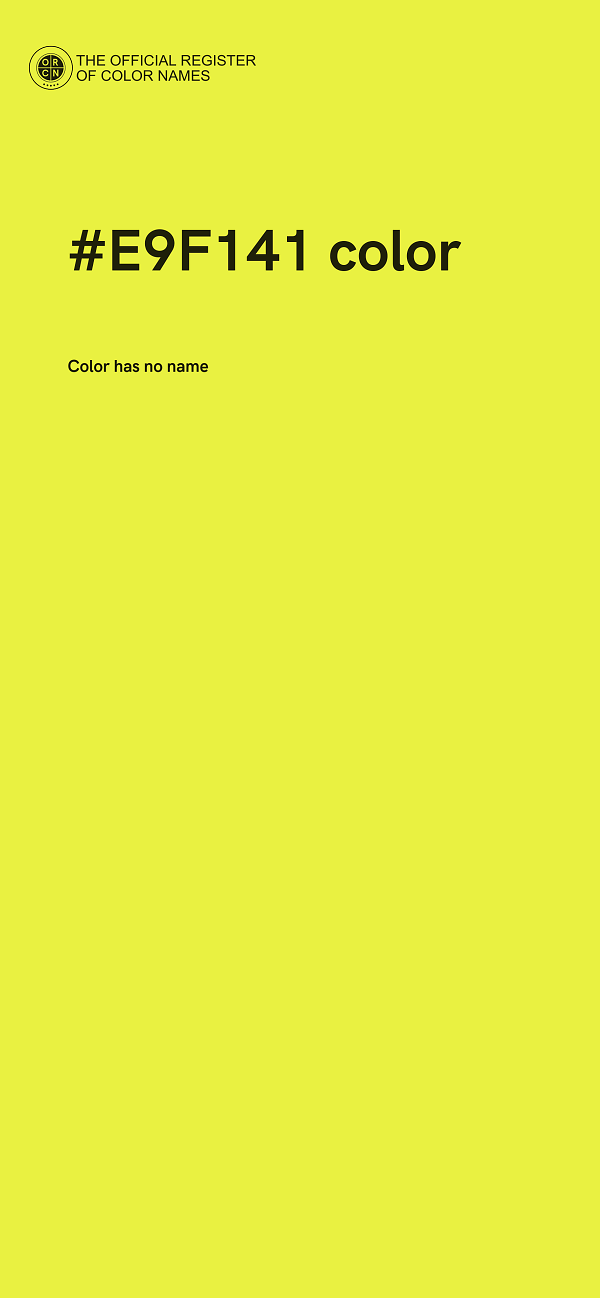 #E9F141 color image