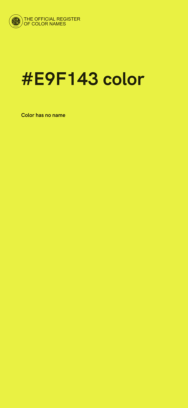 #E9F143 color image