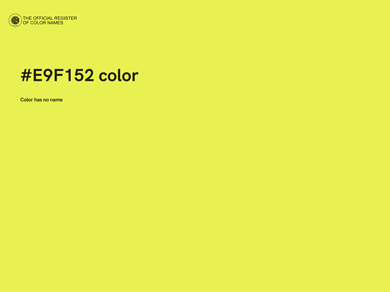 #E9F152 color image