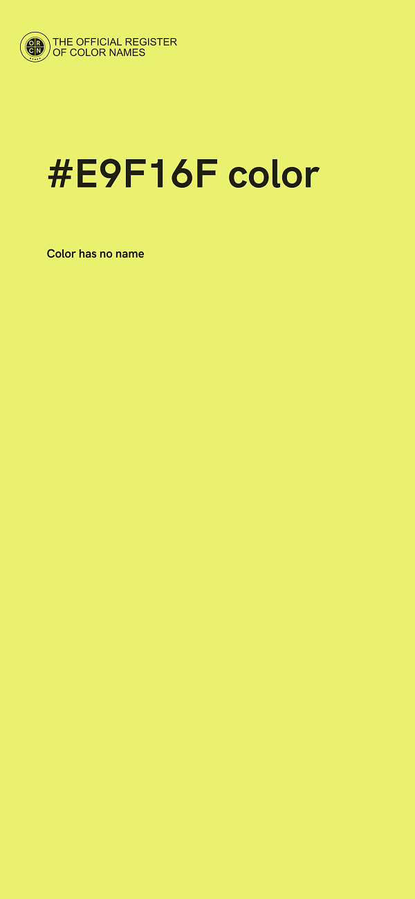 #E9F16F color image