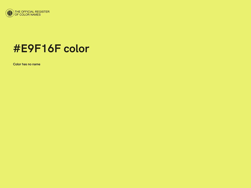 #E9F16F color image