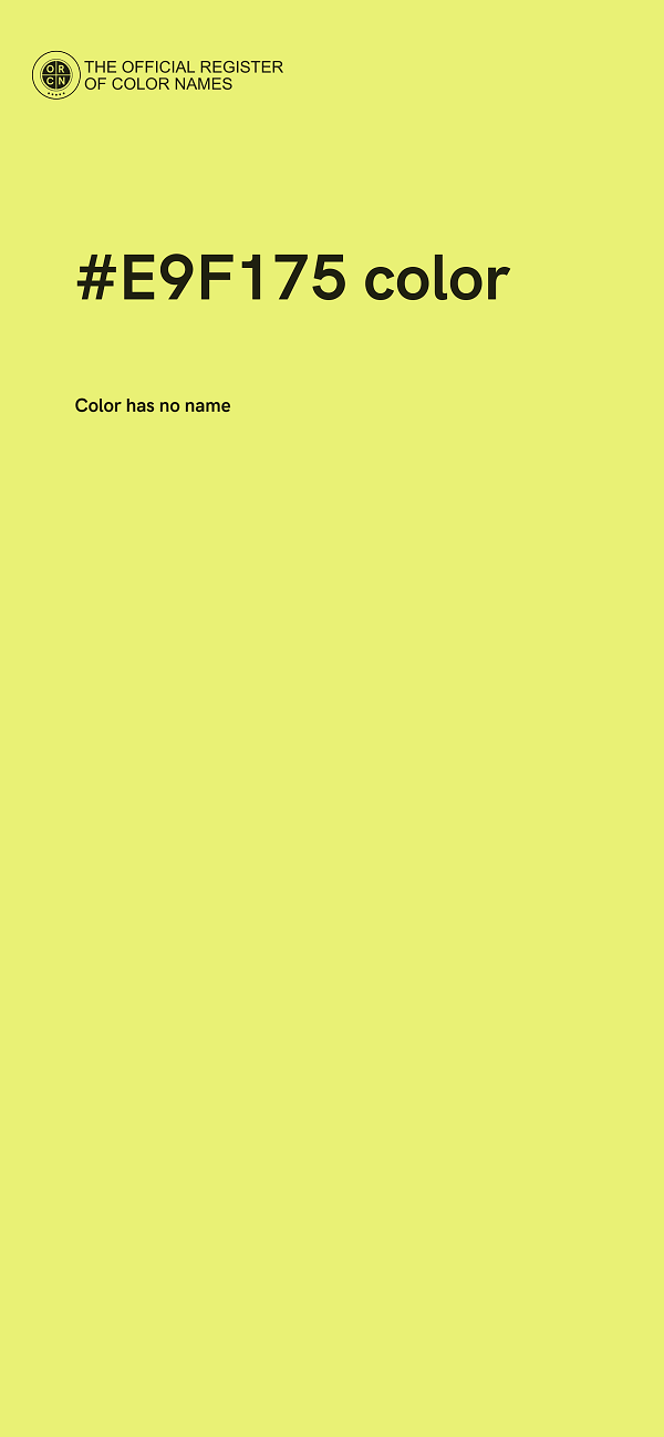 #E9F175 color image