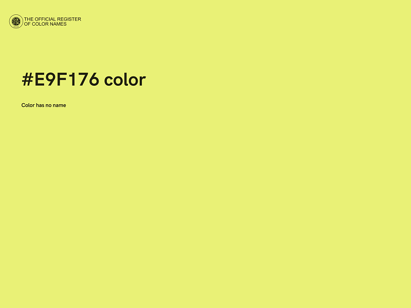 #E9F176 color image