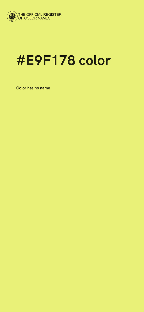 #E9F178 color image