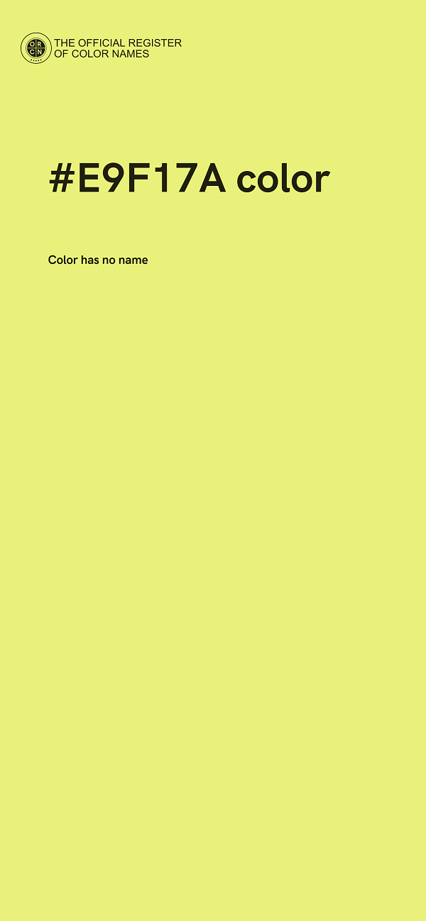 #E9F17A color image