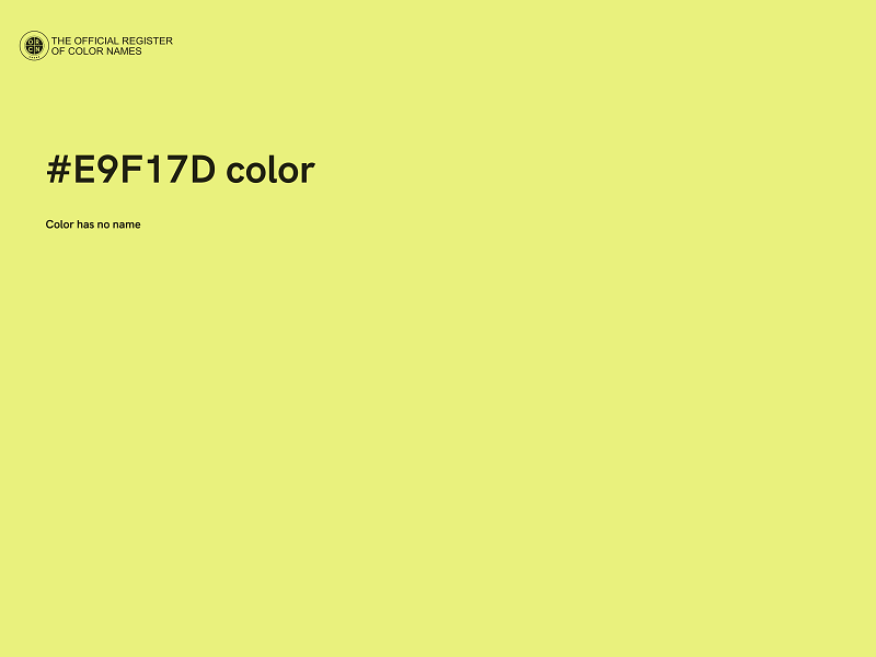#E9F17D color image