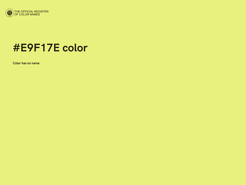 #E9F17E color image