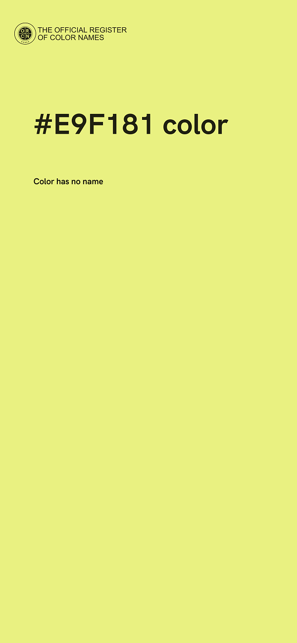 #E9F181 color image
