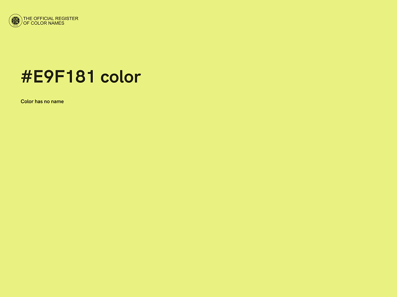 #E9F181 color image