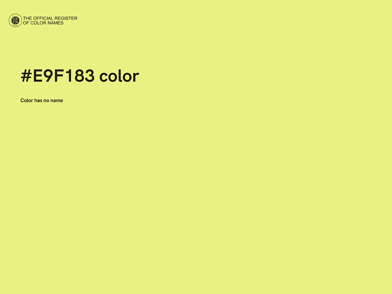 #E9F183 color image