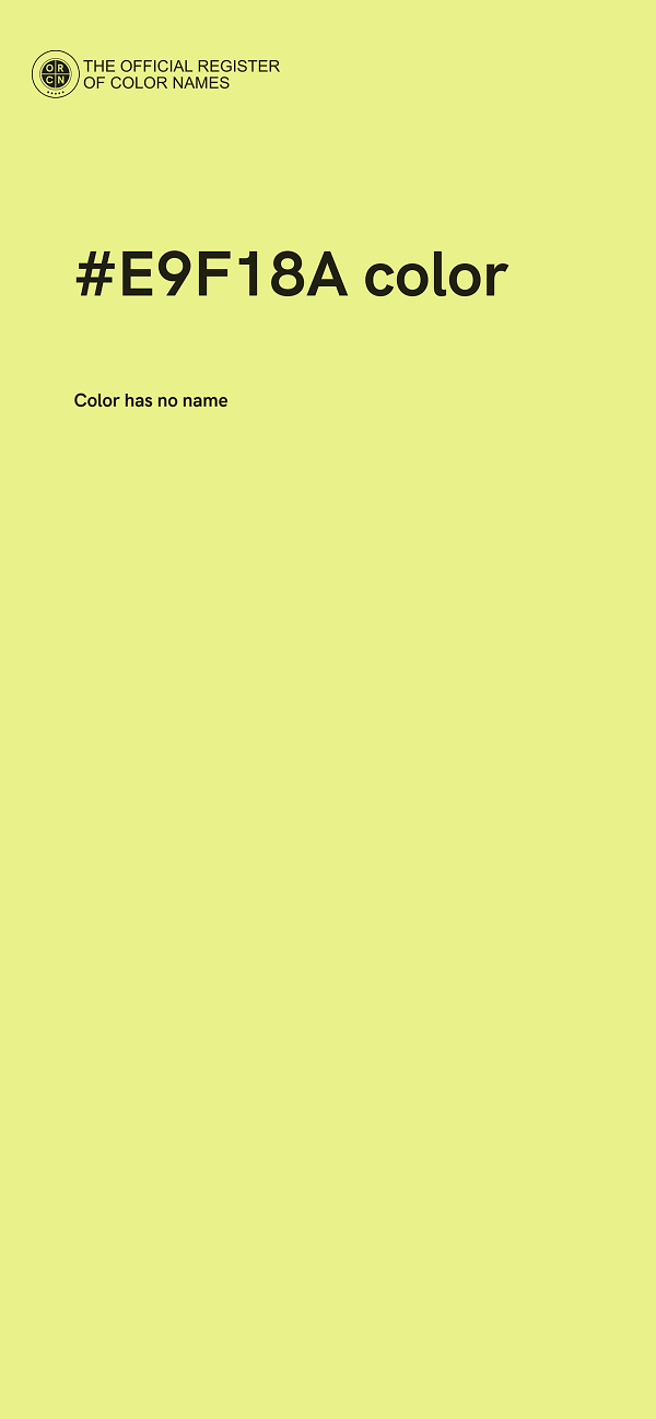 #E9F18A color image