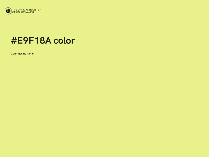 #E9F18A color image
