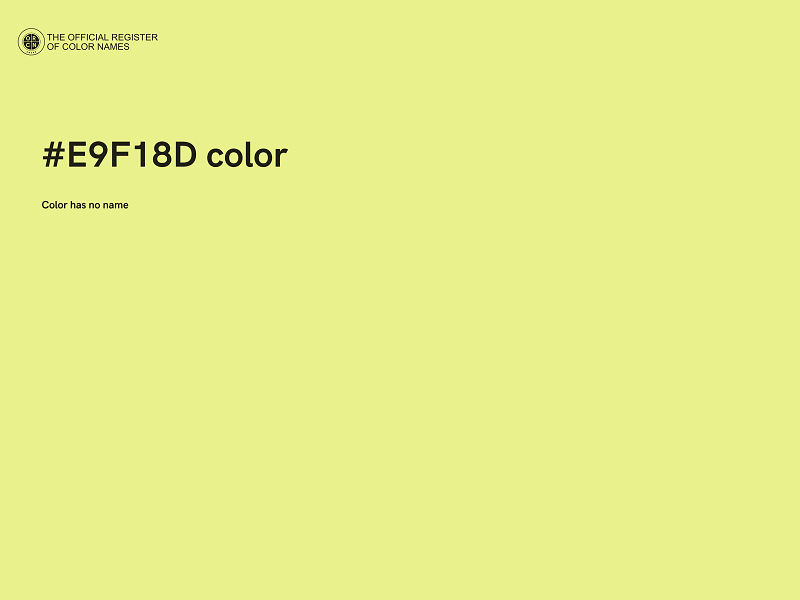 #E9F18D color image
