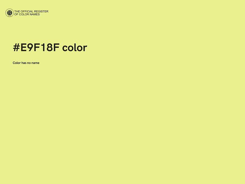 #E9F18F color image