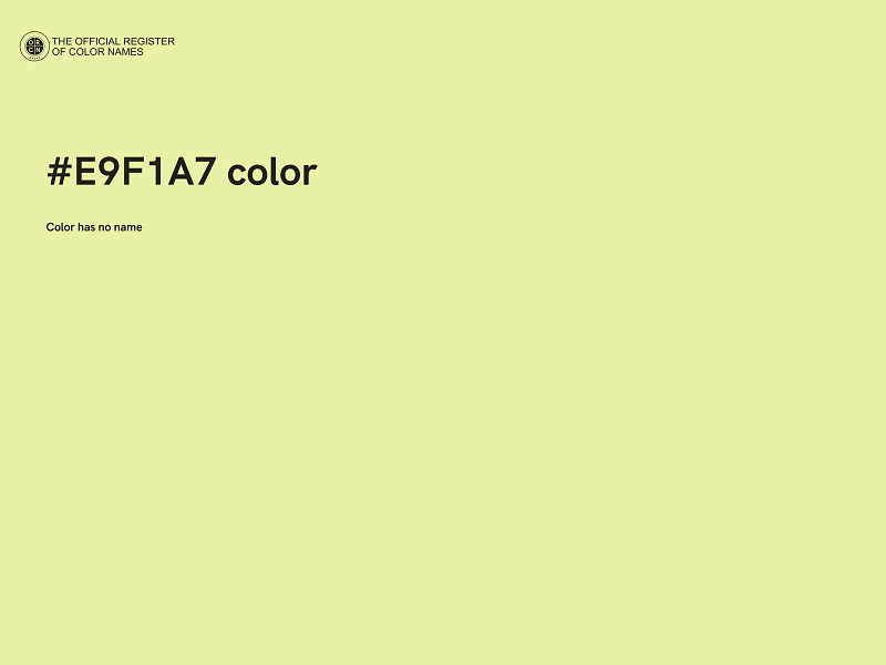 #E9F1A7 color image