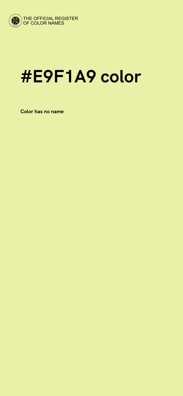 #E9F1A9 color image