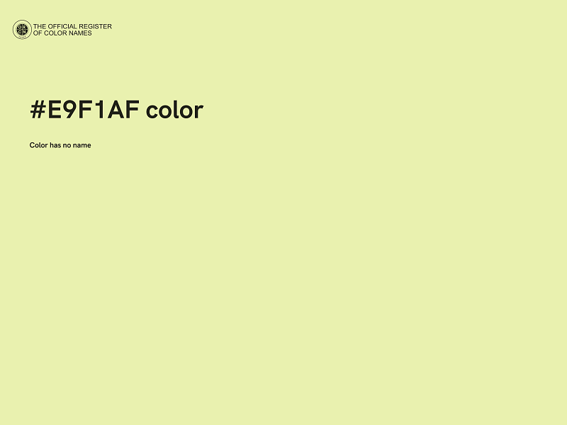 #E9F1AF color image