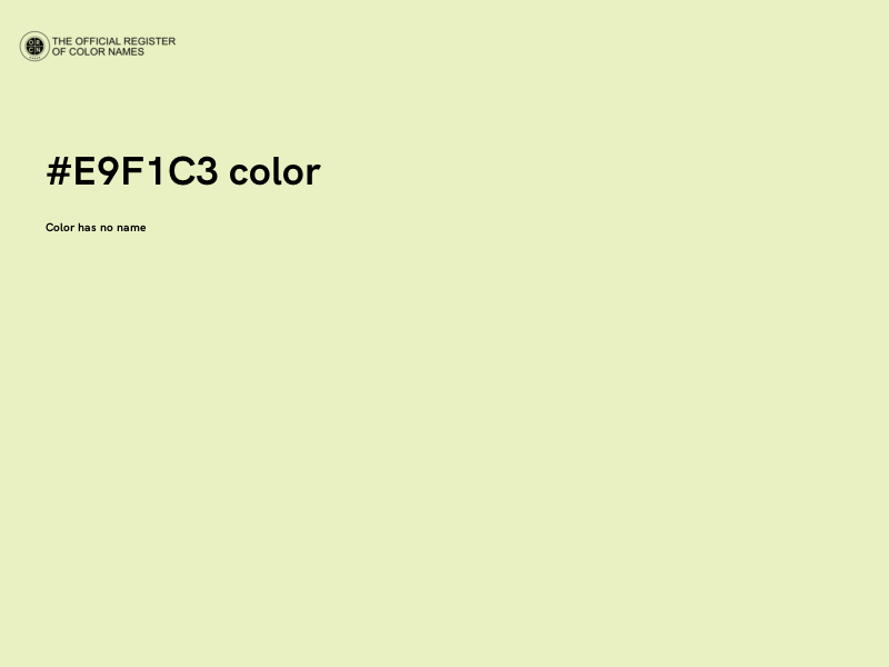 #E9F1C3 color image