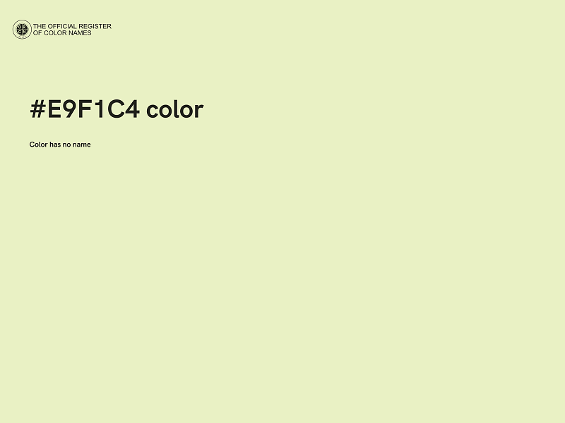 #E9F1C4 color image