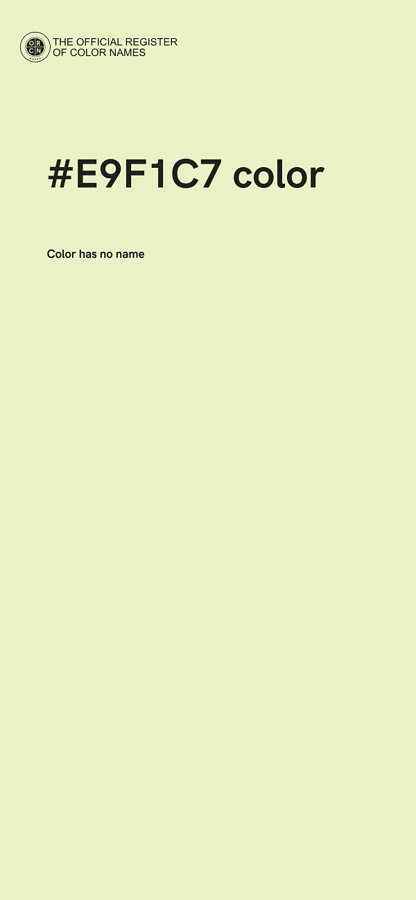 #E9F1C7 color image