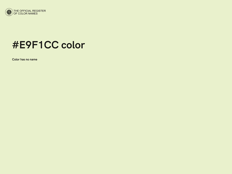 #E9F1CC color image