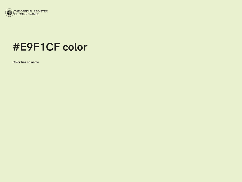 #E9F1CF color image