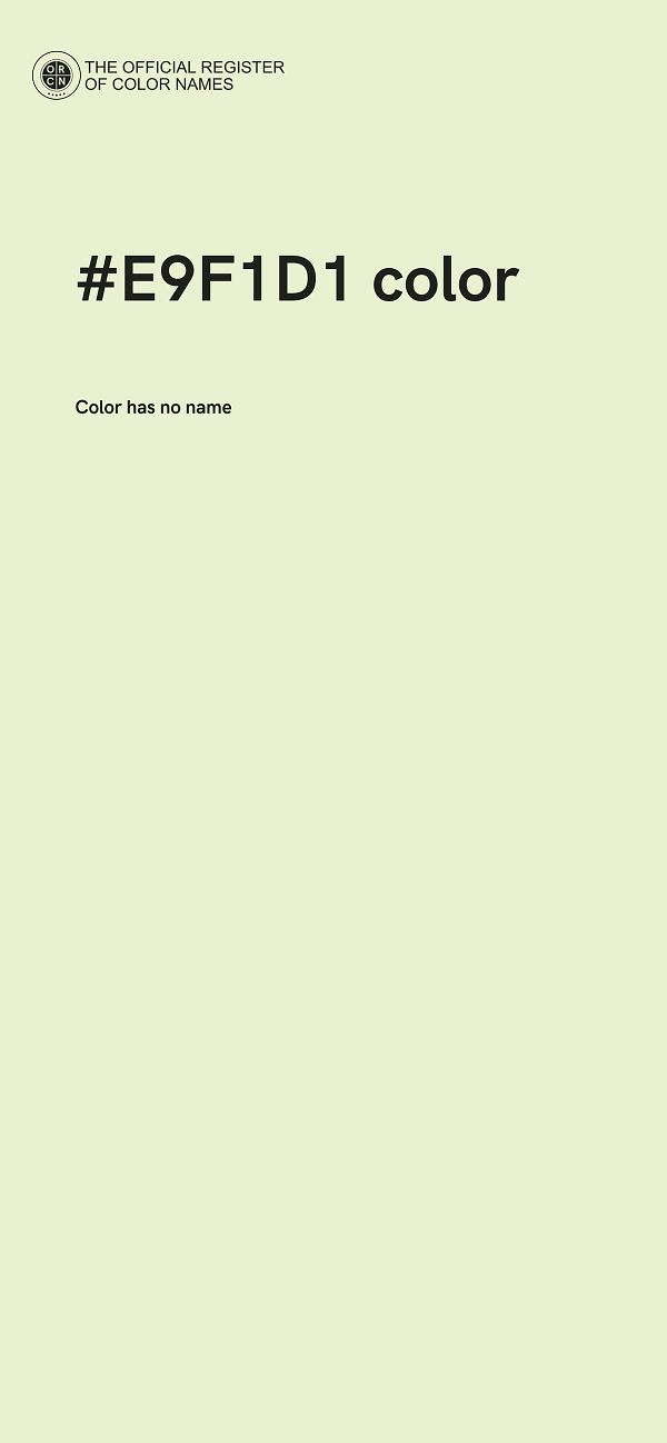 #E9F1D1 color image