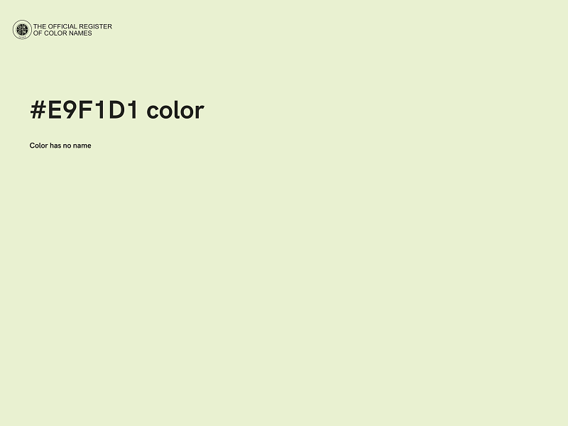 #E9F1D1 color image